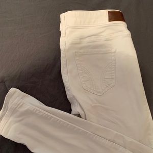 white holister skinny jeans